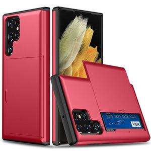 für Samsung Galaxy (3 Karten) Samsung Galaxy S22 Serie Mobile Phone cases Md Trade Austria Red For Galaxy S22 5G 