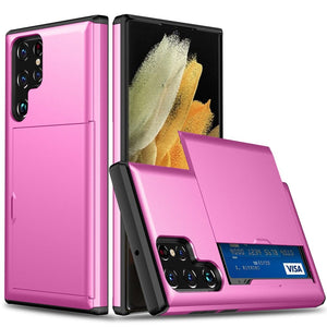 für Samsung Galaxy (3 Karten) Samsung Galaxy S22 Serie Mobile Phone cases Md Trade Austria Pink For Galaxy S22 5G 