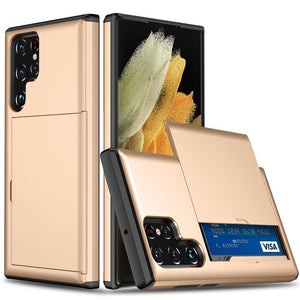 für Samsung Galaxy (3 Karten) Samsung Galaxy S22 Serie Mobile Phone cases Md Trade Austria Gold For Galaxy S22 5G 