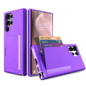 für Samsung Galaxy (2 Karten) - S22 Serie Handyhulle Md Trade Austria Purple For Galaxy S22 
