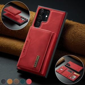 Handyhüllen mit magnetischem, abnehmbarem Kartenfach für Samsung Galaxy S22 Serie Handyhulle MD Trade Austria Red Samsung S22 