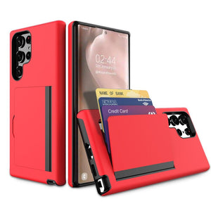 für Samsung Galaxy (2 Karten) - S22 Serie Handyhulle Md Trade Austria Red For Galaxy S22 