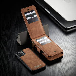 Abnehmbare Wallet-Leder Hülle für iPhone 13 Serie