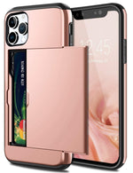 für Apple iPhone 15 Serie (2 Karten) Mobile Phone cases Handyhülle mit Kartenfach Rose Gold For iPhone 15 