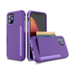 für Apple iPhone 15 Serie (3 Karten) Handyhülle mit Kartenfach Purple For iPhone 15 