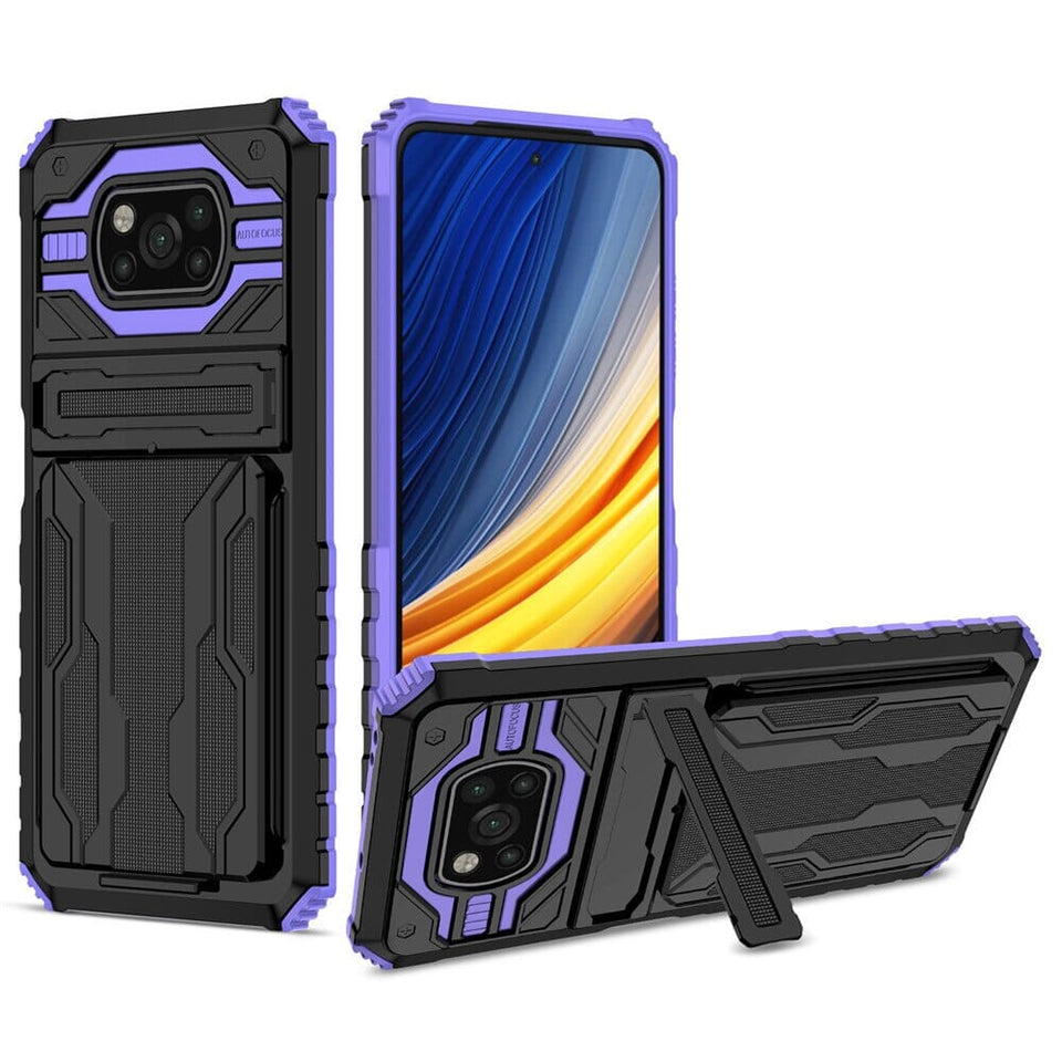 Handhülle mit abnehmbarem Kartenfach und Ständer für Xiaomi Redmi Mi Serie Mobile Phone cases Handyhülle mit Kartenfach Purple For Mi 11 Lite 4G 