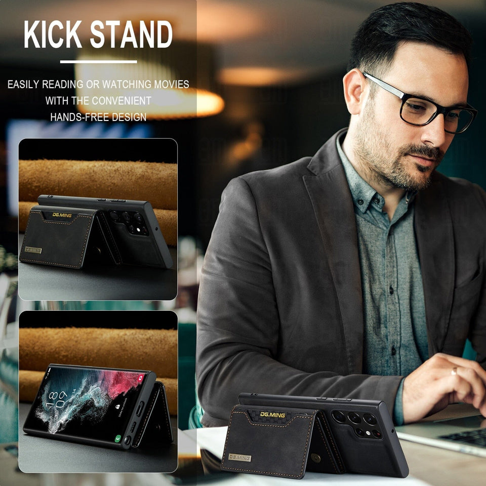 Handyhüllen mit magnetischem, abnehmbarem Kartenfach für Samsung Galaxy S22 Serie Handyhulle MD Trade Austria 