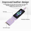 Samsung Galaxy Z Flip 3 5G Luxus Crossbody Brieftasche Handyhülle Handyhulle Handyhülle mit Kartenfach 