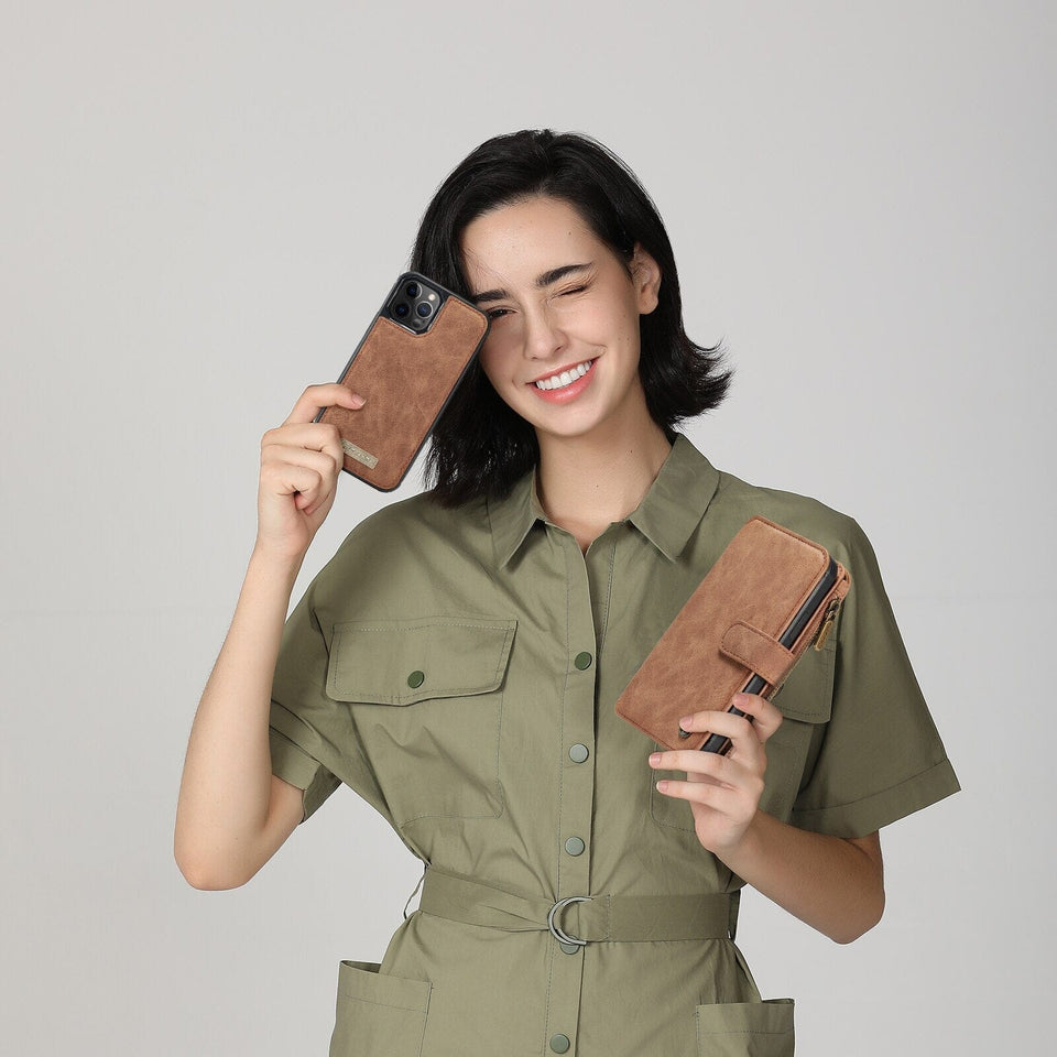 Abnehmbare Wallet-Leder Hülle für iPhone 13 Serie