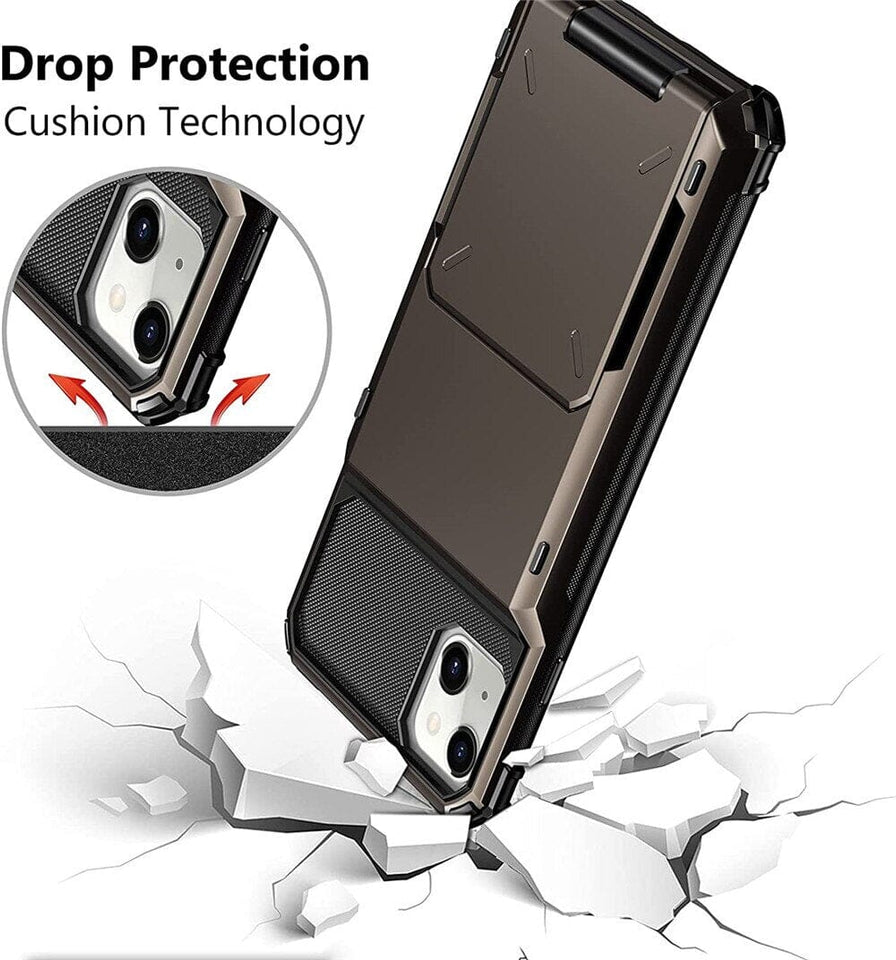 für Apple iPhone 7 Serie (5 Karten) Mobiltelefontaschen Handyhülle mit Kartenfach 