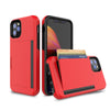 für Apple iPhone 15 Serie (3 Karten) Handyhülle mit Kartenfach Red For iPhone 15 