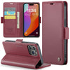 Abnehmbare Wallet-Leder Hülle für iPhone 16 Serie Mobiltelefontaschen Handyhülle mit Kartenfach Burgundy iPhone 16 