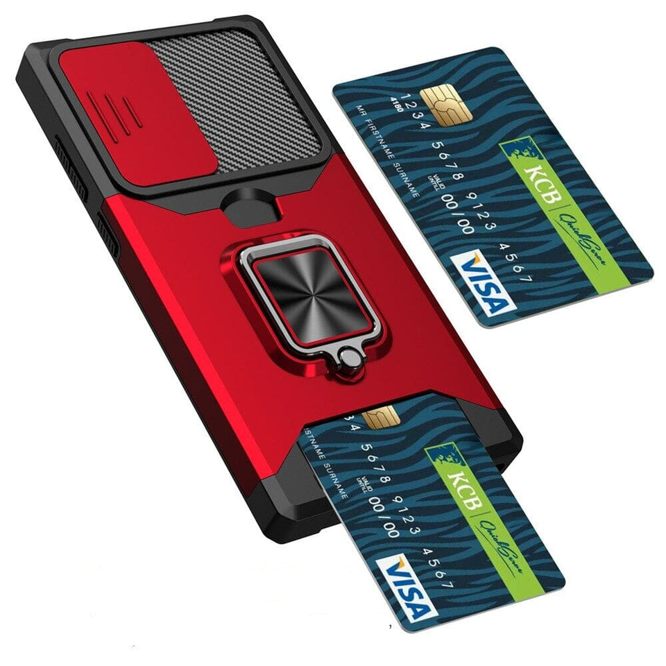 3-in-1 abgeschirmtes Ringgehäuse mit Kartensteckplatz Für Apple iPhone 14 Serie