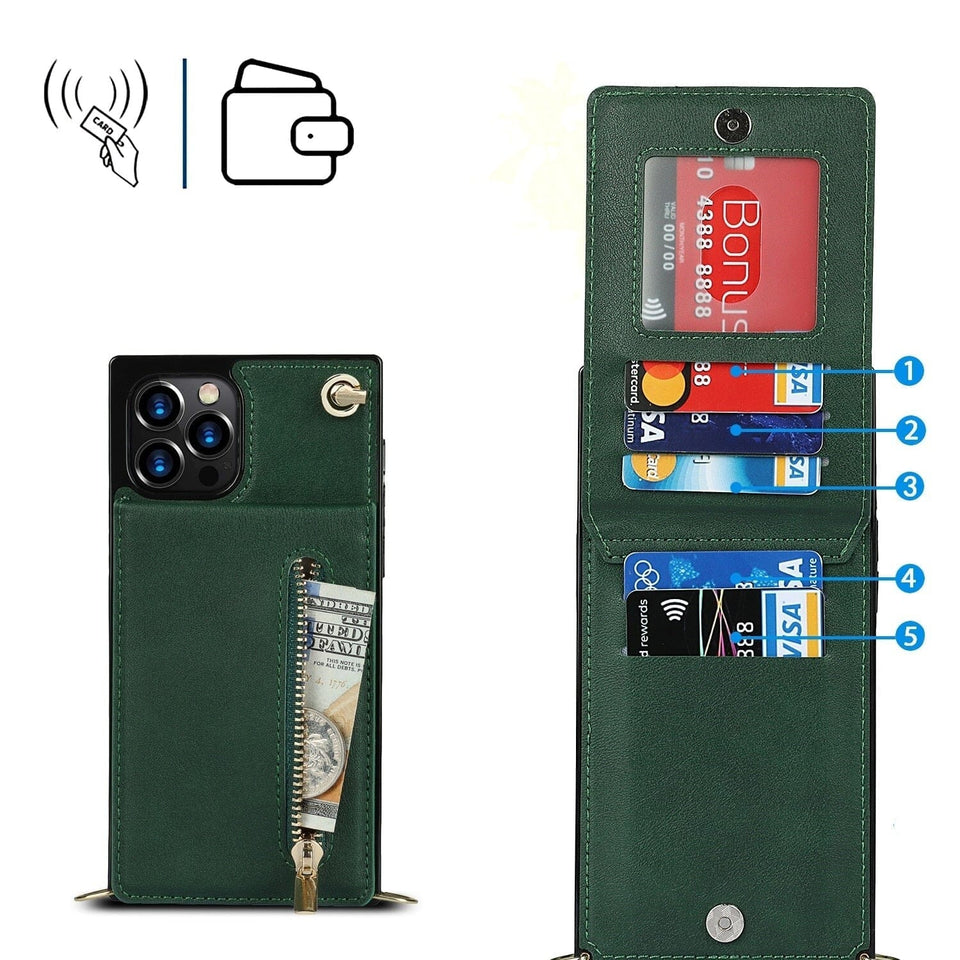 Reißverschluss Brieftasche iPhone Handyhülle - iPhone X Serie Handyhulle Handyhülle mit Kartenfach 