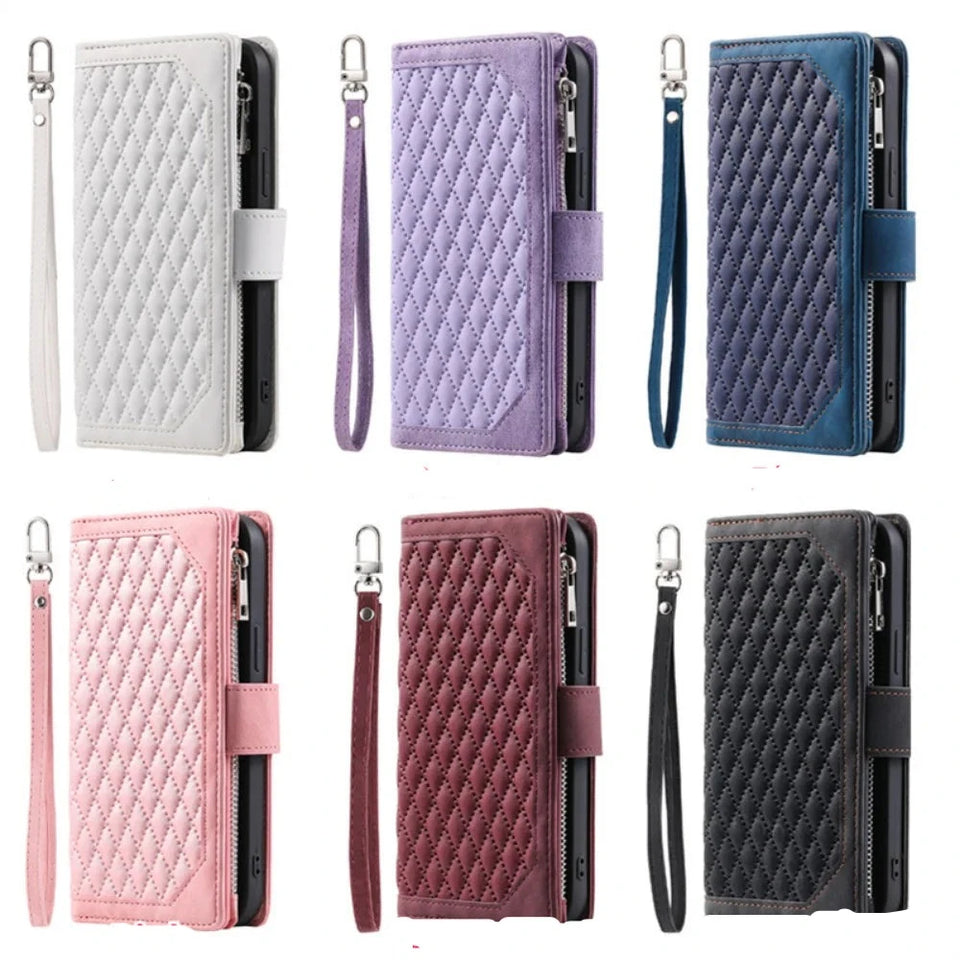 Luxuriöse Handyhülle aus weichem Leder für Samsung Galaxy A Serie Handyhulle Handyhülle mit Kartenfach 