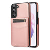für Samsung Galaxy 5 Karten mit Standfuß (Lederoptik) - Samsung Galaxy S23 Serie Mobile Phone cases Handyhülle mit Kartenfach Rose Gold For Galaxy S22 