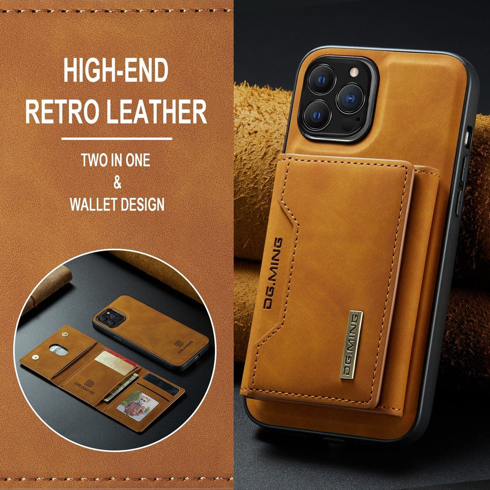 Handyhüllen mit magnetischem, abnehmbarem Kartenfach für Apple iPhone 12 Serie Handyhulle Handyhülle mit Kartenfach 