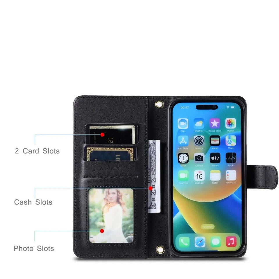 Luxuriöse Handyhülle aus weichem Leder für Apple iPhone 13 Serie Handyhulle Handyhülle mit Kartenfach 