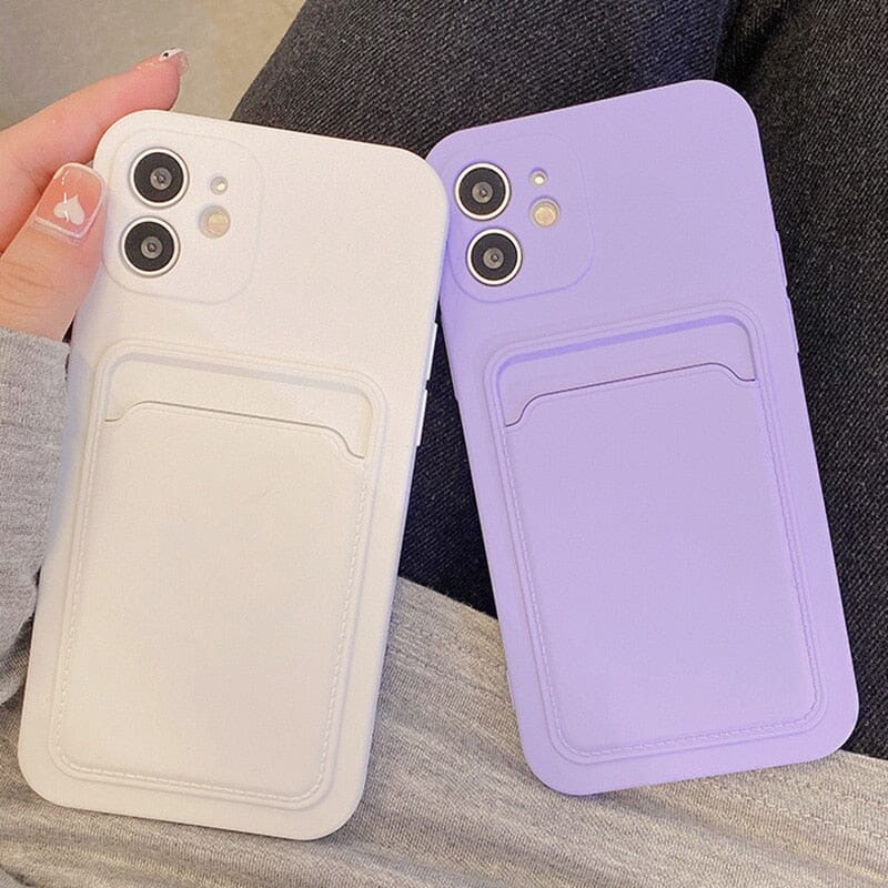 für Apple iPhone X Serie 1 Karte (Silikon) Mobiltelefontaschen Handyhülle mit Kartenfach 