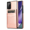 für Samsung Galaxy 5 Karten mit Standfuß (Lederoptik) - Samsung Galaxy Note 10 Serie Mobile Phone cases Handyhülle mit Kartenfach For Galaxy Note 10 Rose Gold 