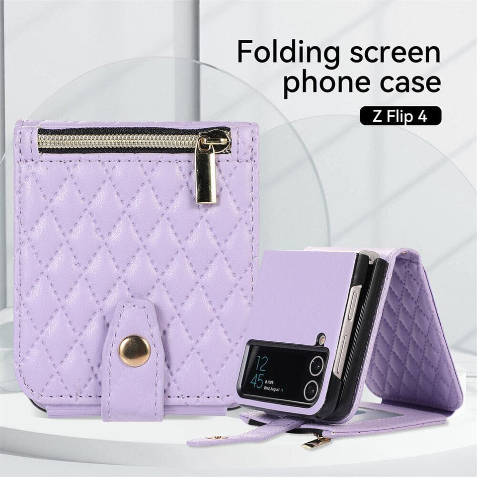 Samsung Galaxy Z Flip 3 5G Luxus Crossbody Brieftasche Handyhülle Handyhulle Handyhülle mit Kartenfach 