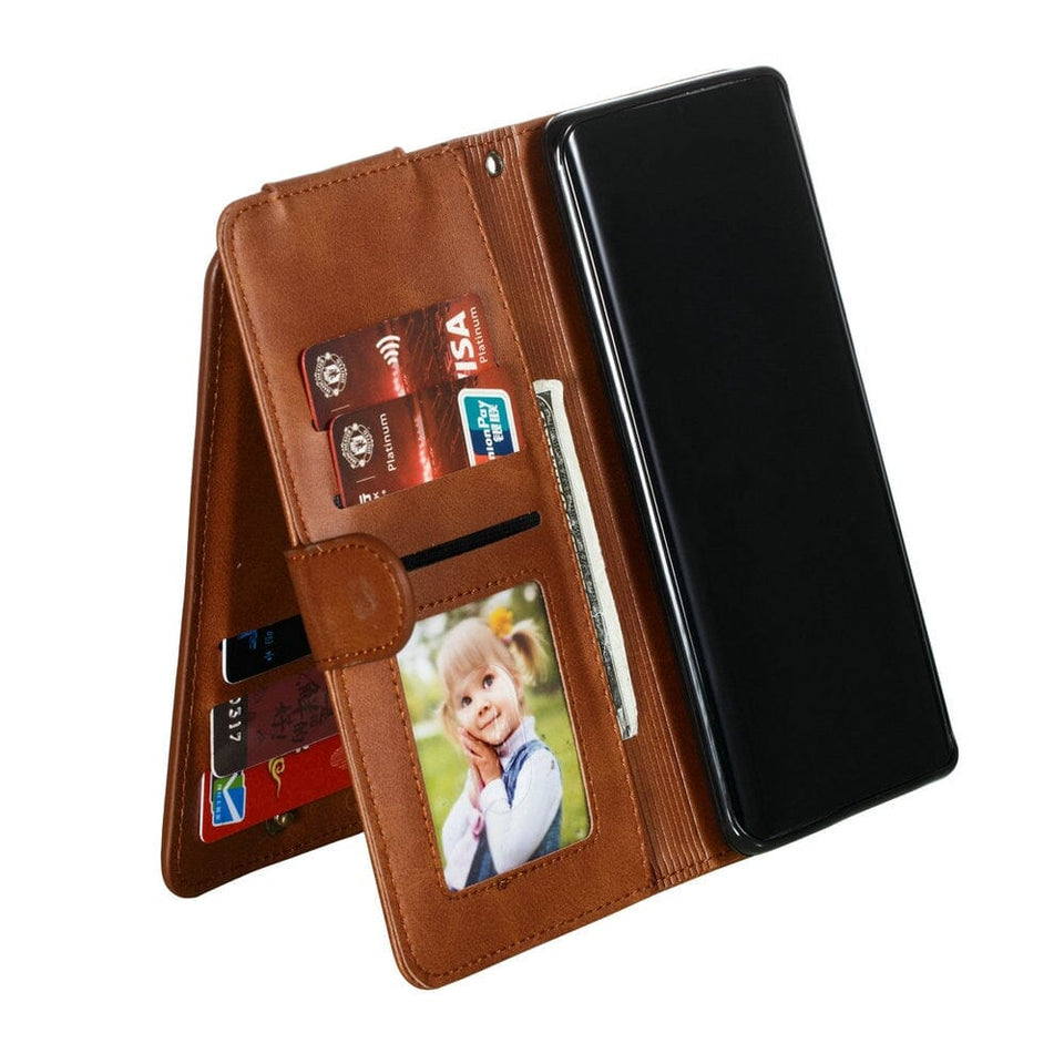 Reißverschluss Brieftasche Handyhülle für Huawei Handyhulle Handyhülle mit Kartenfach 