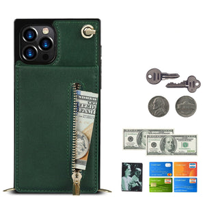 Reißverschluss Brieftasche iPhone Handyhülle Handyhulle Handyhülle mit Kartenfach 