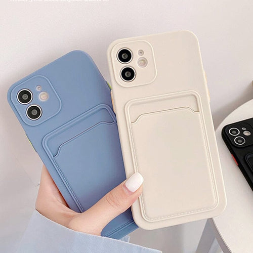 für Apple iPhone 1 Karte (Silikon) Mobile Phone cases Handyhülle mit Kartenfach 