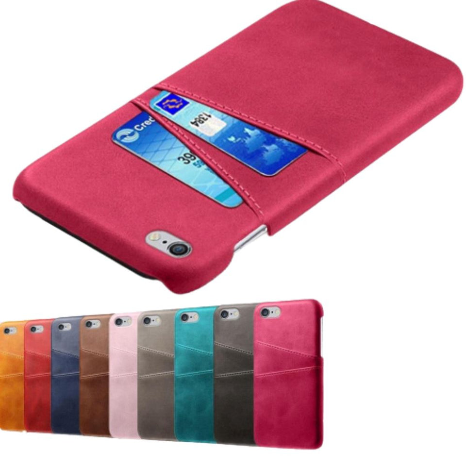 für Apple iPhone 2 Karten (Lederoptik modern) - für iPhone 12 Serie